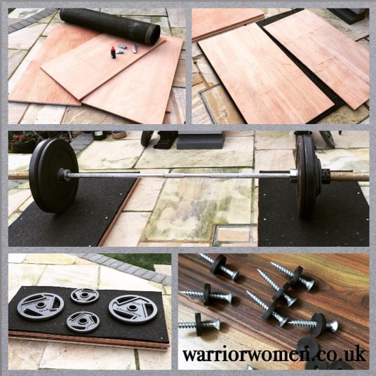 DIY Portable Olympic Weightlifting Platform warriorwomen strength